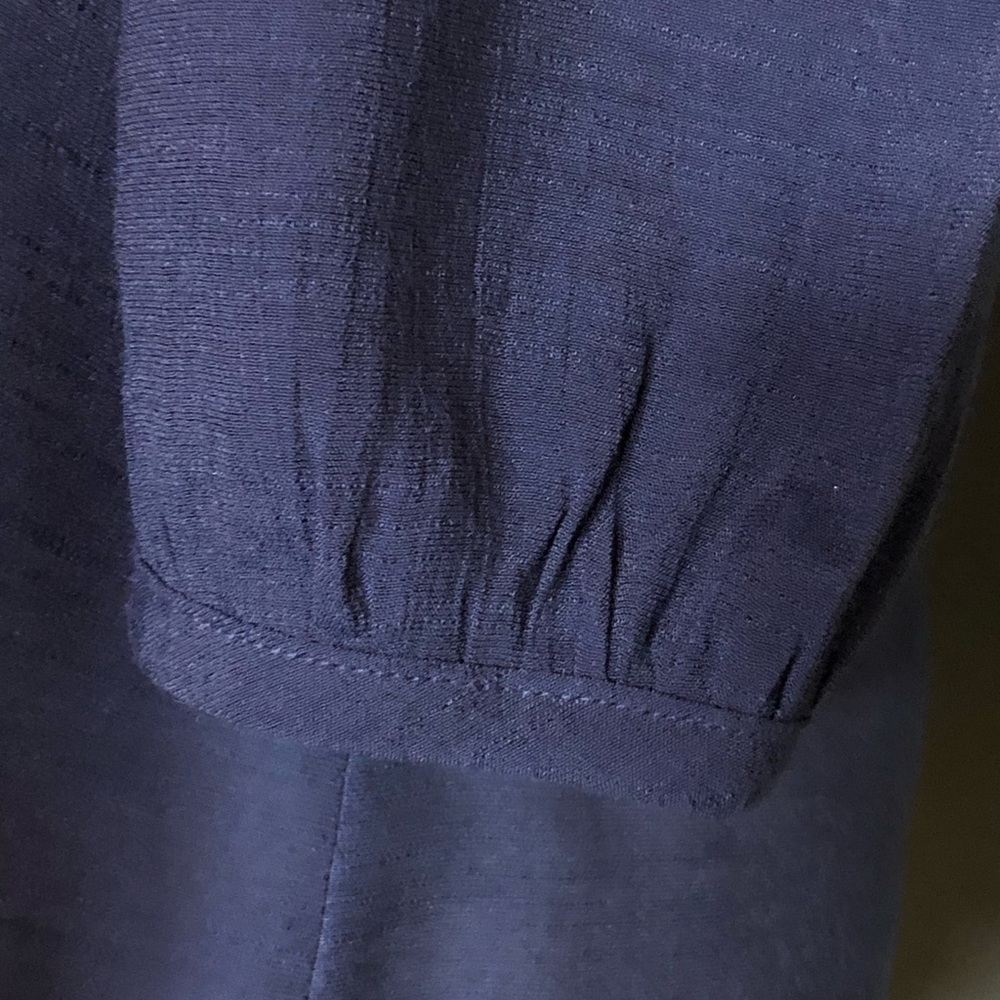 🌎 EUC! BOHO BLUE EMBROIDERED TOP - Picture 4 of 7
